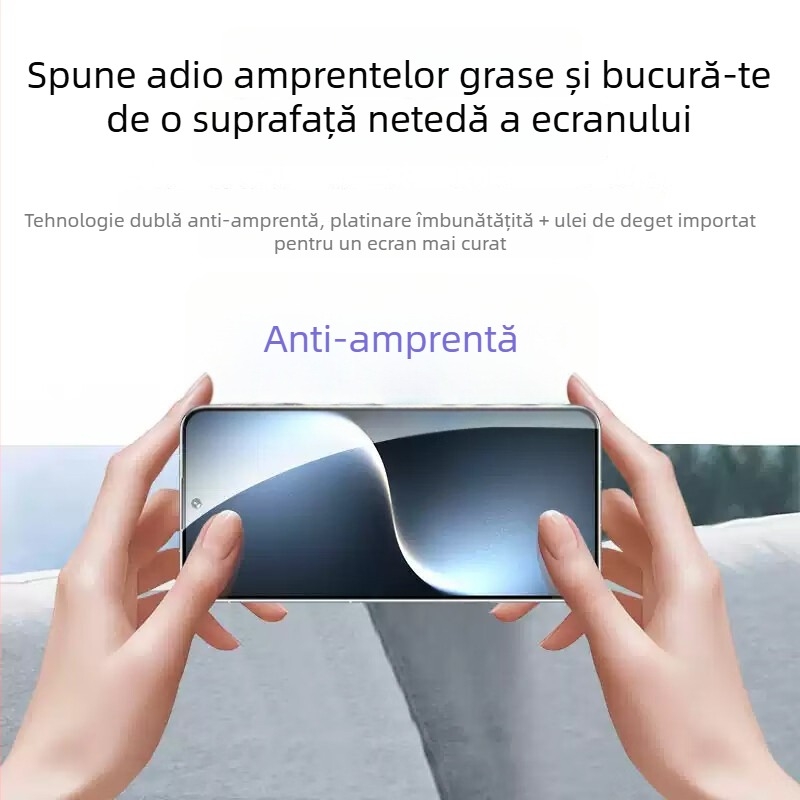 Protecție ecran din sticlă securizată pentru iPhone 13 Pro, 14 Pro, 14 Pro Max – HD, Anti-Spy, Anti-Drop, Anti-Burst, Instalare Ușoară
