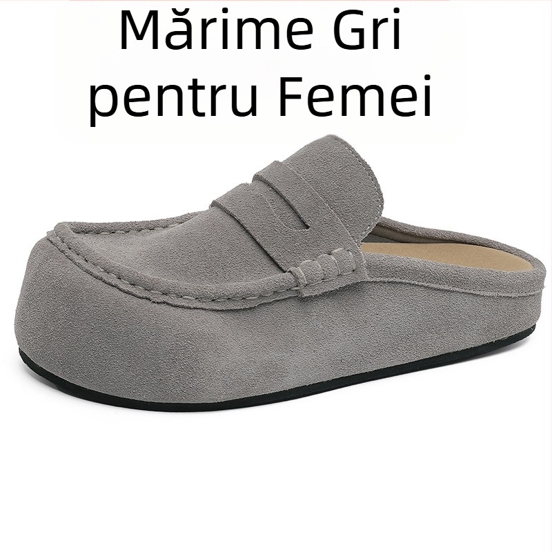 Pantofi platformă pentru bărbați, talpă groasă pentru creșterea înălțimii, partea superioară din velur, talpă din cauciuc, închidere slip-on, stil casual, model 92286