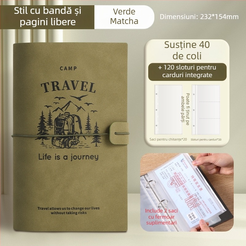 Suport pentru chitanțe de depozitare 1 - PU piele, organizator multifunctional pentru chitanțe de depozitare, clemă 232×154 mm, dimensiune hârtie 208×103 mm, personalizare disponibilă