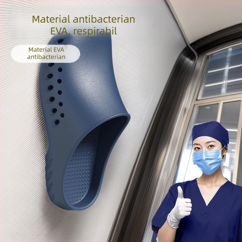 Papuci de sală de operații, partea superioară și talpa din EVA, încălțăminte medicală antiderapantă, vârful închis, închidere tip Kick