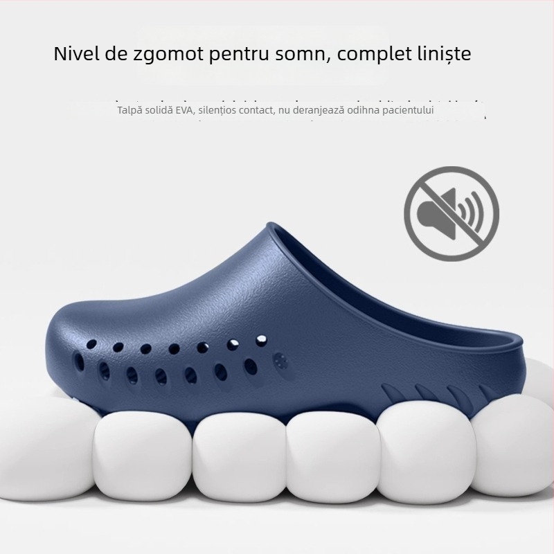 Papuci de sală de operații, partea superioară și talpa din EVA, încălțăminte medicală antiderapantă, vârful închis, închidere tip Kick