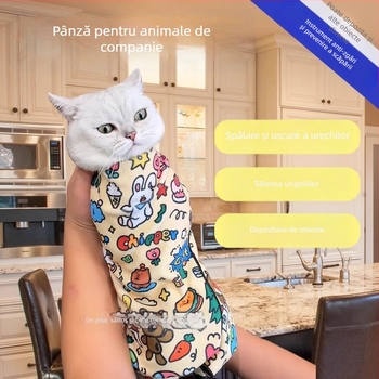 Pungă de înfășurare pentru tăierea unghiilor pisicii – țesătură, anti-zgârietură, anti-mușcare