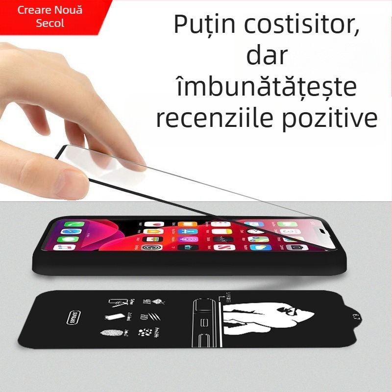 KAAPII protecție ecran din sticlă temperată pentru iPhone 14 Pro Max – HD, acoperire parțială