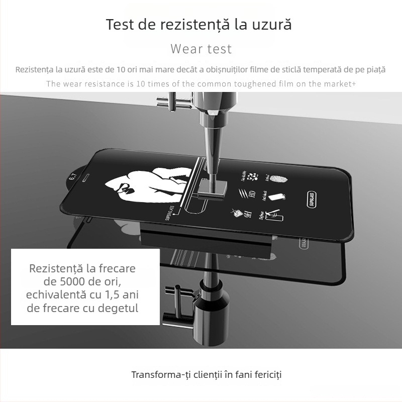 KAAPII protecție ecran din sticlă temperată pentru iPhone 14 Pro Max – HD, acoperire parțială