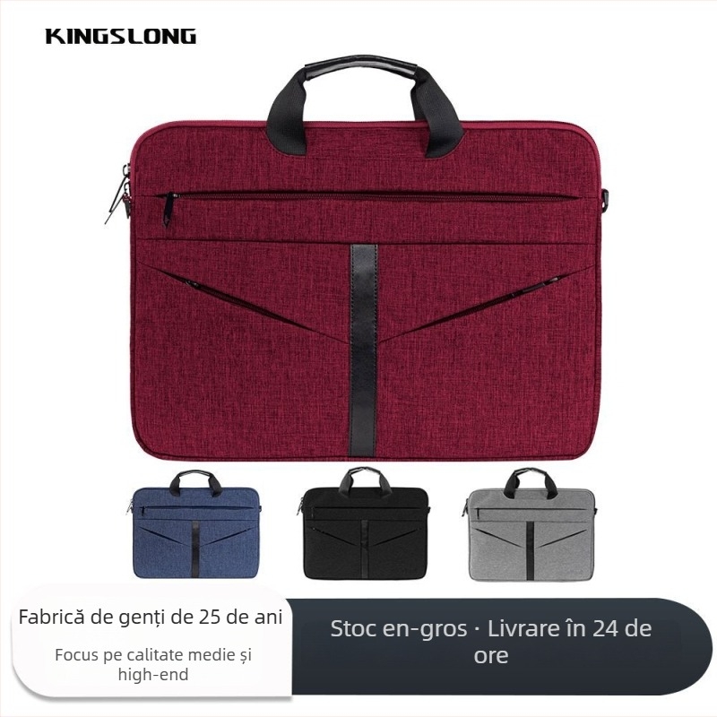 Geantă pentru laptop pentru bărbați și femei, impermeabilă, rezistentă la uzură, rezistentă la șocuri; material Oxford, căptușeală din poliester; stil urban, crossbody