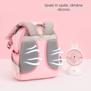 AIGEFMM Rucsac școlar unisex pentru copii, din Oxford, respirabil și ultraușor, model cu animale, bretele curbate, căptușeală din poliester