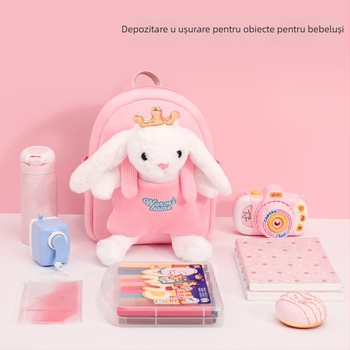 AIGEFMM Rucsac școlar unisex pentru copii, din Oxford, respirabil și ultraușor, model cu animale, bretele curbate, căptușeală din poliester