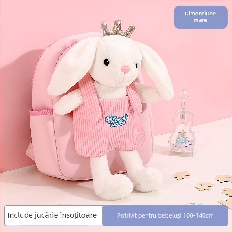 AIGEFMM Rucsac școlar unisex pentru copii, din Oxford, respirabil și ultraușor, model cu animale, bretele curbate, căptușeală din poliester