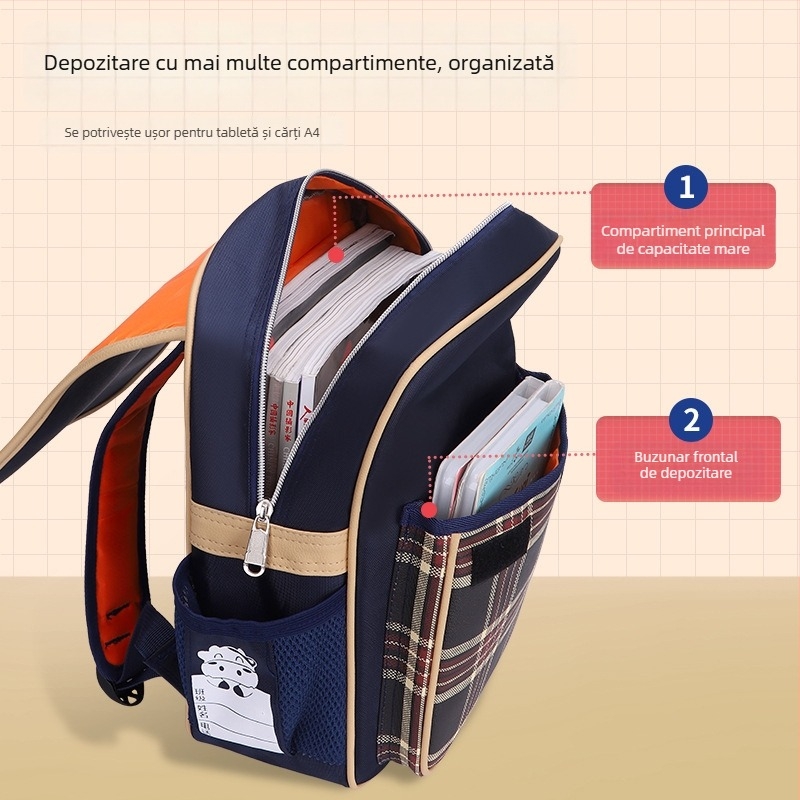 Rucsac pentru grădiniță, material Oxford, respirabil, impermeabil, ultraușor, bretele curbate, căptușeală nylon (pentru vârsta 2–8 ani)