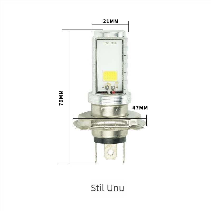 Far LED pentru motocicletă H4, carcasă din aluminiu, IP67, 1500LM, 8-80V