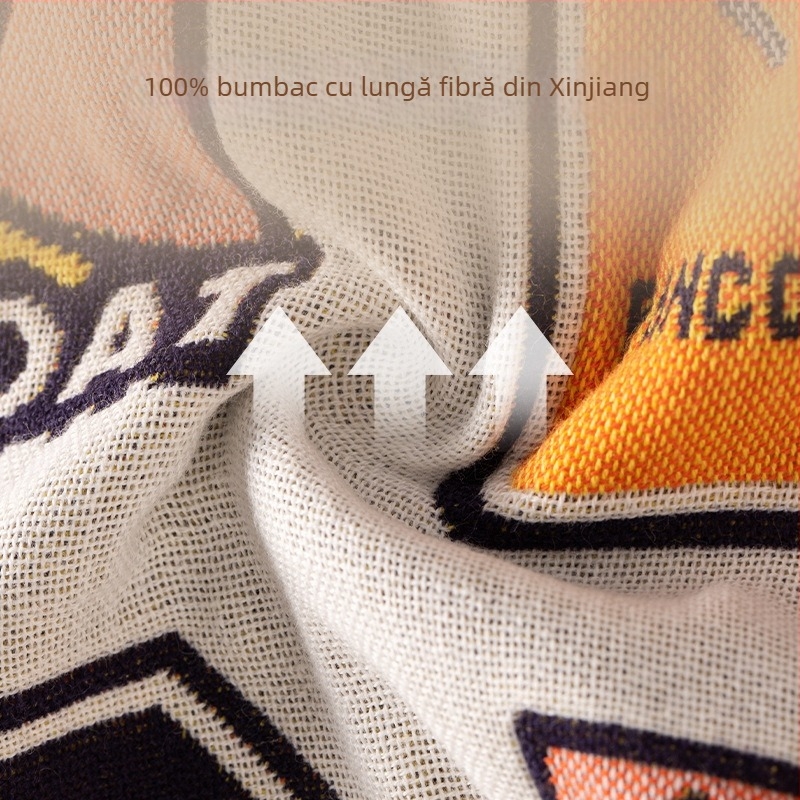 Prosop de față pentru bebeluți din bumbac, fir pieptănat, țesătură Jacquard, 40 g, absorbție 5–10 s