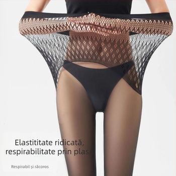 Colanți ultra-subțiri 2D, anti-ruptură, tricot cu densitatea 912 ace, uni, vară, conținut poliester sub 30%