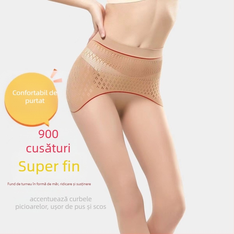 Colanți ultra-subțiri 2D, anti-ruptură, tricot cu densitatea 912 ace, uni, vară, conținut poliester sub 30%