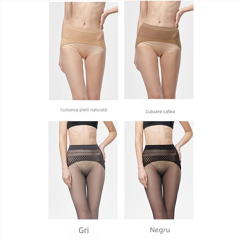 Colanți ultra-subțiri 2D, anti-ruptură, tricot cu densitatea 912 ace, uni, vară, conținut poliester sub 30%