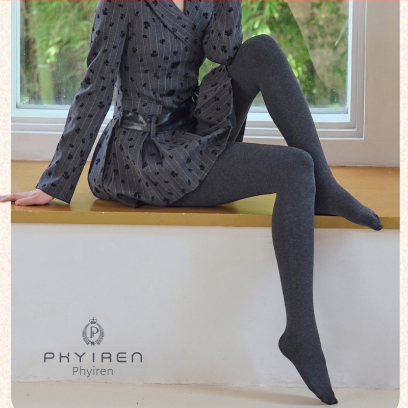 Colanți modelatori din bumbac pentru toamnă–iarnă (70–80% bumbac), talie înaltă, cu picioare, grosime medie