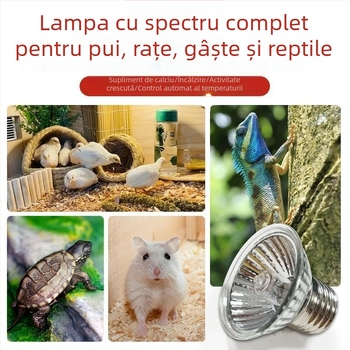 Lampă de încălzire cu termostat pentru creșterea păsărilor – pentru fazani, pui și papagali