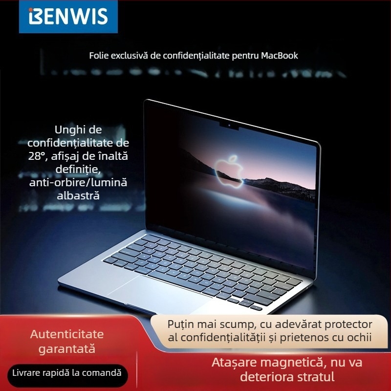 BENWIS Protecție a ecranului cu intimitate pentru MacBook Pro 13 inch și MacBook Air 14 inch