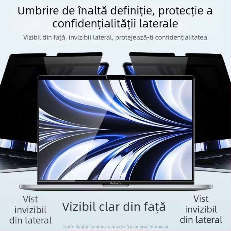 Protecție de ecran magnetică pentru confidențialitate pentru MacBook Pro/Air – material PET, Mirror Clear