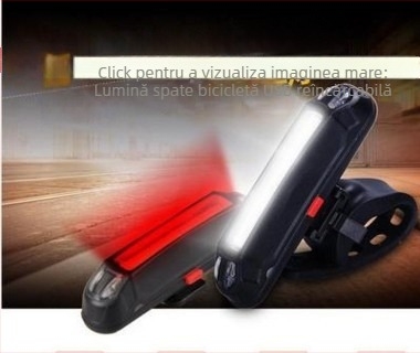 Yating USB reîncărcabilă lumină spate pentru bicicletă, pentru biciclete de munte, cu LED avertizor