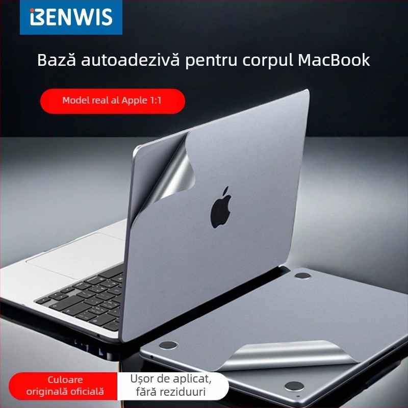 Folie PET pentru MacBook Pro — MP-JST Carcasă protectoare pentru notebook Apple, ușor de aplicat