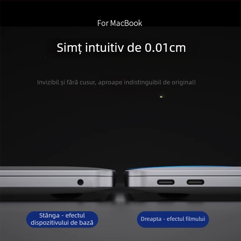 Folie PET pentru MacBook Pro — MP-JST Carcasă protectoare pentru notebook Apple, ușor de aplicat