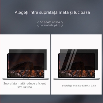 Protecție a ecranului pentru confidențialitate pentru laptopuri și desktopuri – Anti-Spy, Anti-lumină albastră, strat PET, Compatibil cu Apple, Lenovo, HP, Huawei, Acer, LG