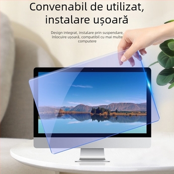 Protecție din acrilic anti-lumină albastră pentru ecranul calculatorului, suspendabil, fără montaj, folie de protecție pentru ochi