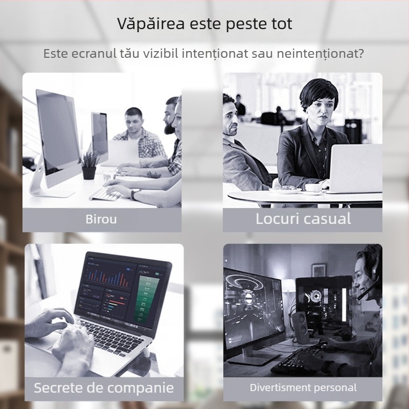 Film protector magnetic anti-peep pentru MacBook Pro/Air - ultra-subțire, filtru de lumină albastră, compatibil cu MacBook Pro/Air