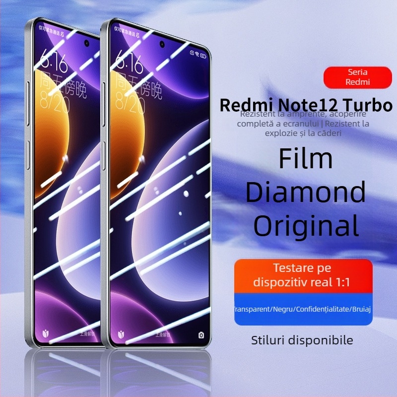 Protecție pentru ecranul frontal al telefonului mobil — sticlă întărită, folie frontală, Blue Deep