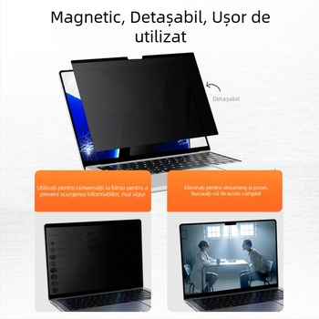 Protecție de ecran pentru MacBook Pro cu confidențialitate, prindere magnetică și filtru de lumină albastră