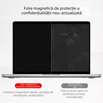 Protecție de ecran pentru MacBook Pro cu confidențialitate, prindere magnetică și filtru de lumină albastră