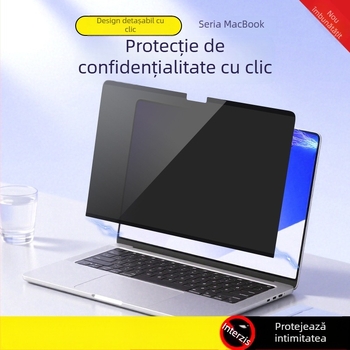Protecție pentru ecran pentru Apple MacBook Air M4/M5 – Snap-on, Anti-Blue Light, Anti-Peep, Acoperire PET/PVC