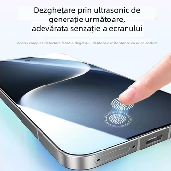 Protecție ecran din sticlă temperată pentru iPhone 13 Pro/14 Pro/14 Pro Max cu HD, Anti-Spy, Anti-Drop, Anti-Explosion