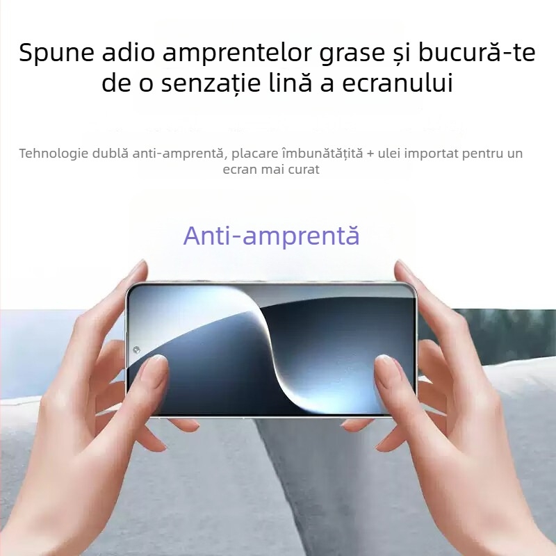 Protecție ecran din sticlă temperată pentru iPhone 13 Pro/14 Pro/14 Pro Max cu HD, Anti-Spy, Anti-Drop, Anti-Explosion