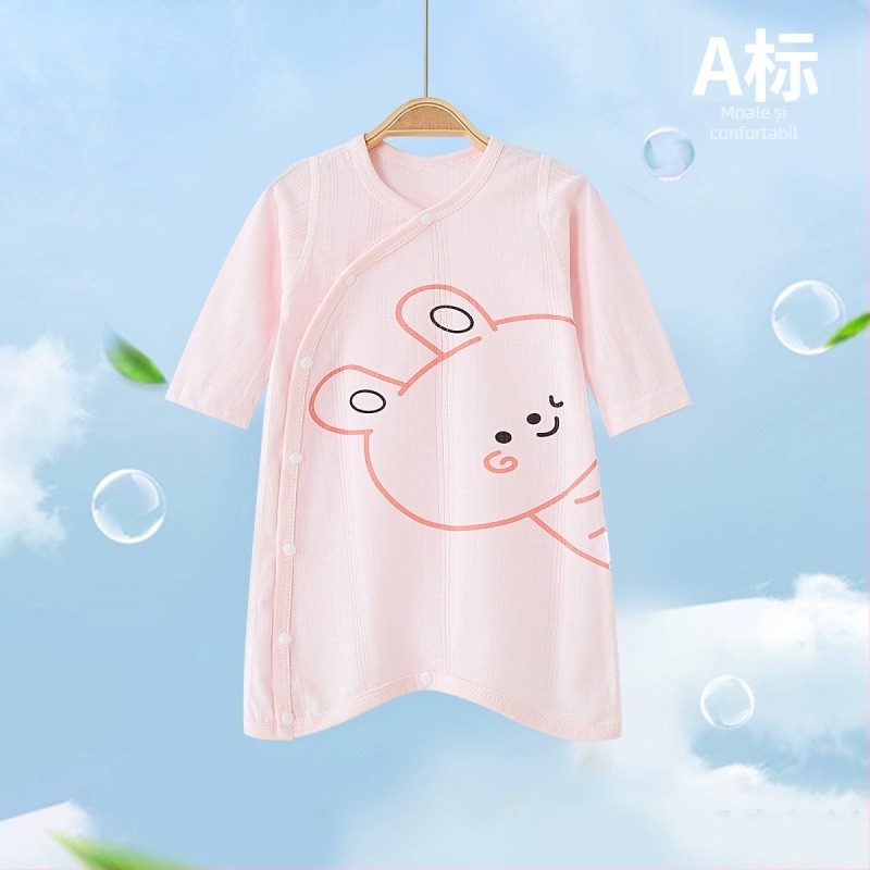 Pijama din bumbac pentru copii, model animal desen animat, mâneci lungi, unisex, pentru 1-3 ani