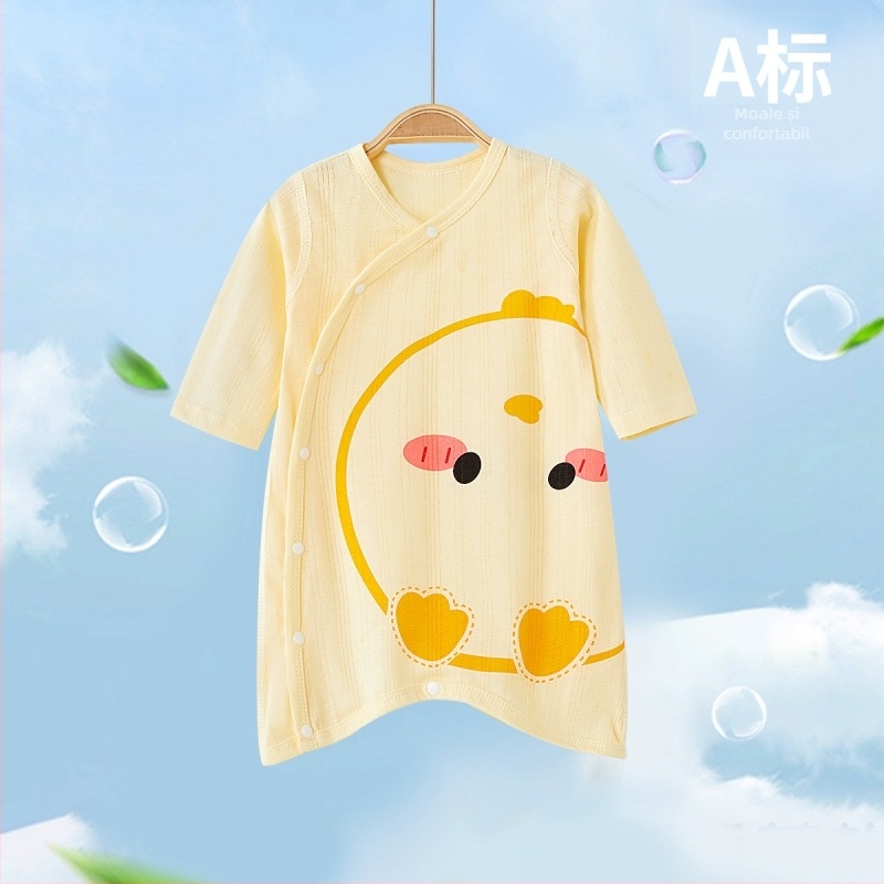 Pijama din bumbac pentru copii, model animal desen animat, mâneci lungi, unisex, pentru 1-3 ani