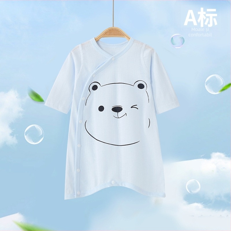 Pijama din bumbac pentru copii, model animal desen animat, mâneci lungi, unisex, pentru 1-3 ani