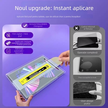 Protecție ecran din sticla temperata pentru iPad Pro 13 inch, iPad Air 6/7 și seria iPad 11 — acoperire completă, anti-amprente, anti-praf, anti-lumină albastră, protecție anti-cădere