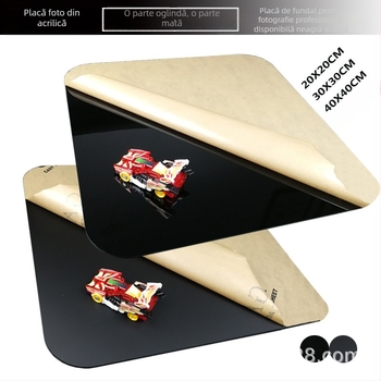 Fundal din acril cu oglindă pe o singură față și finisaj sablat pentru fotografia produselor; opțiuni personalizabile