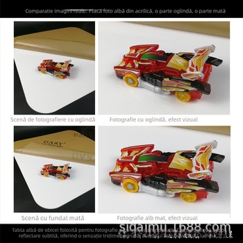 Fundal din acril cu oglindă pe o singură față și finisaj sablat pentru fotografia produselor; opțiuni personalizabile