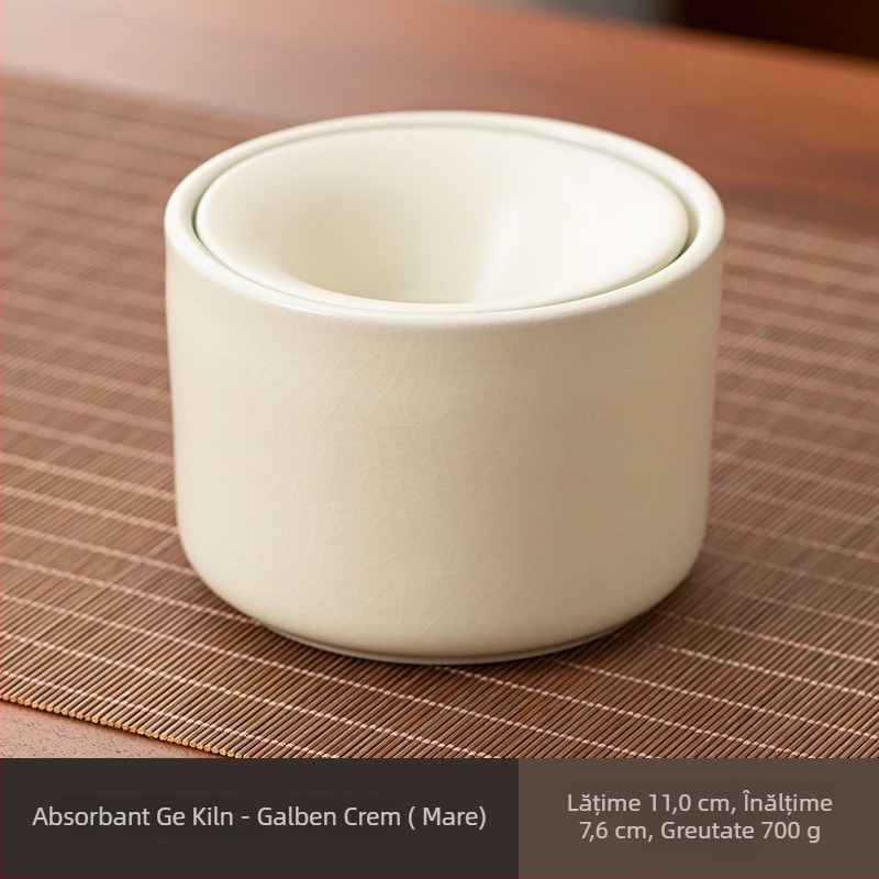 Scrumieră ceramică pentru ceremonia ceaiului, cu protecție împotriva vântului, logo imprimat, stil minimalist chinezesc