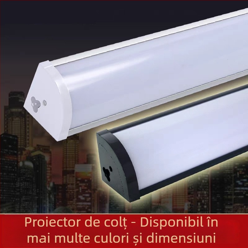 LED Lampă de Perete, Montaj pe suprafață, Unghi drept, Formă triunghiulară, Abajur PVC, 220V, Bază E40, Conectată la Tmall Elf