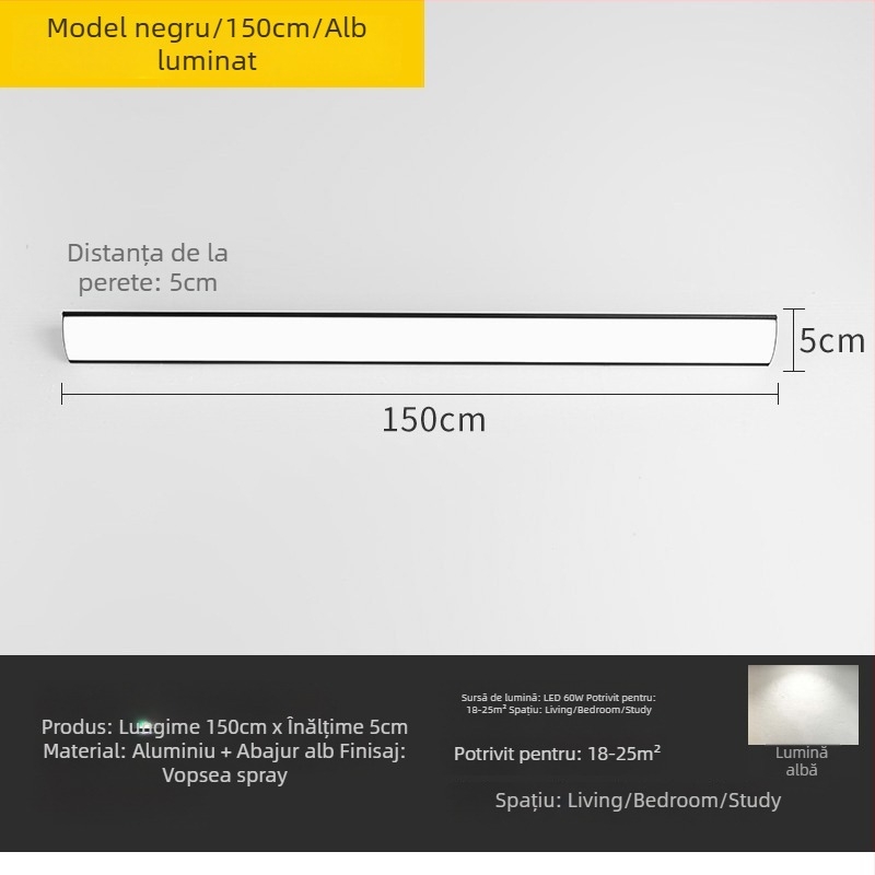 LED Lampă de Perete, Montaj pe suprafață, Unghi drept, Formă triunghiulară, Abajur PVC, 220V, Bază E40, Conectată la Tmall Elf