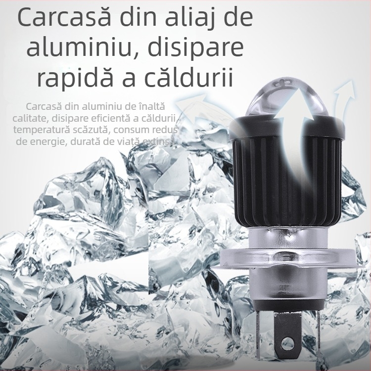 Far LED pentru triciclu electric – prindere cu cleme duble, fascicul mare/mic, 5000 lm, 12 V, IP21