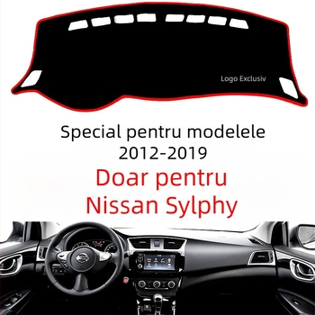 Covoraș pentru consola centrală Nissan Sylphy – poliester, model solid, protecție solară și suprafață antiderapantă