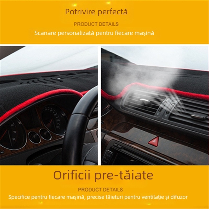 Covoraș pentru consola centrală Nissan Sylphy – poliester, model solid, protecție solară și suprafață antiderapantă