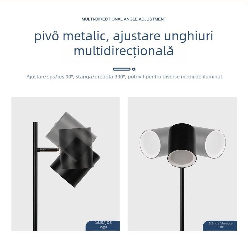 Lampa de podea LED cu întrerupător tactil, design modern minimalist, ZX011, 40 LED SMD2835, acoperire 5–10 m²