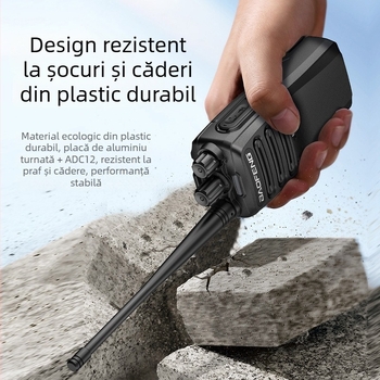 Baofeng BF-1909 stație radio portabilă, 400-470 MHz, Putere 10 W, 16 canale, autonomie 5-10 km, baterie 2800 mAh