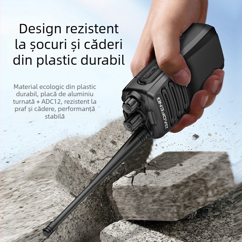 Baofeng BF-1909 stație radio portabilă, 400-470 MHz, Putere 10 W, 16 canale, autonomie 5-10 km, baterie 2800 mAh