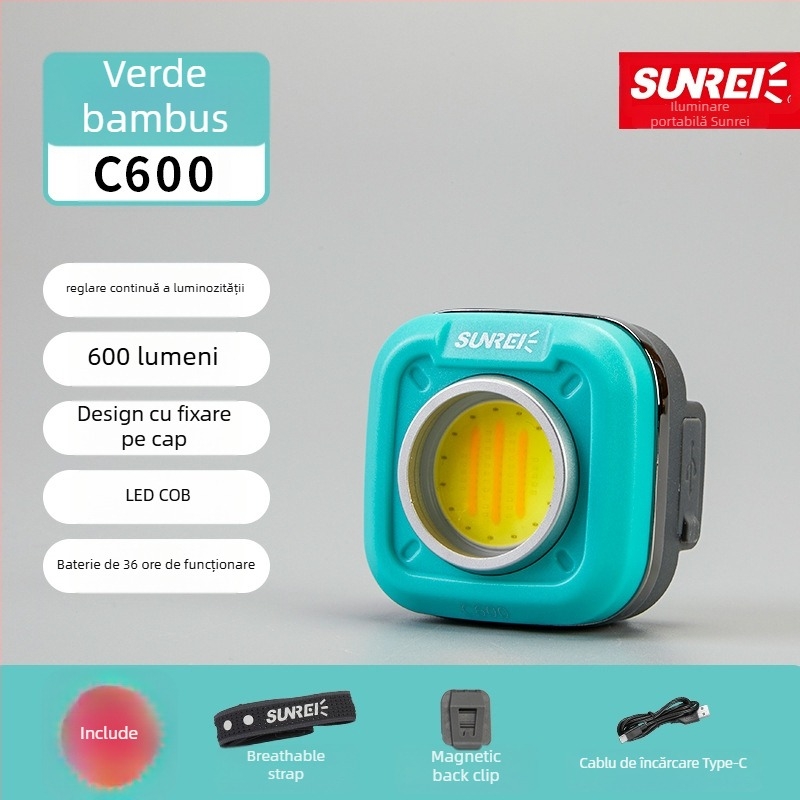 Lampă LED pentru camping cu suport magnetic puternic, 6W, baterie de 1200mAh, reîncărcabilă, lumină portabilă pentru exterior